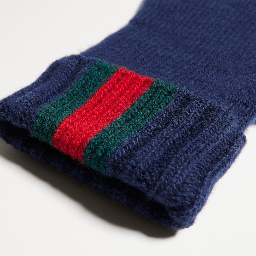 Gants pour enfant en laine avec bande Web