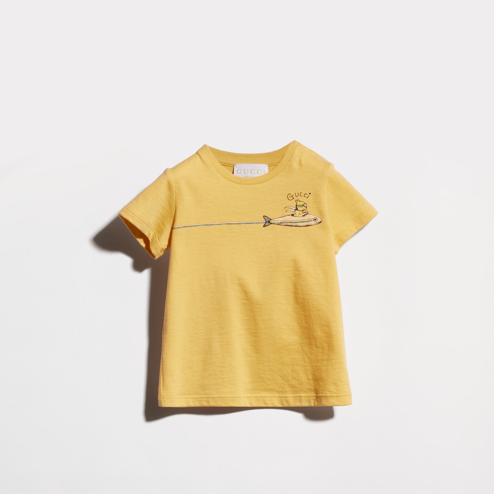 T-shirt neonato in cotone con stampa