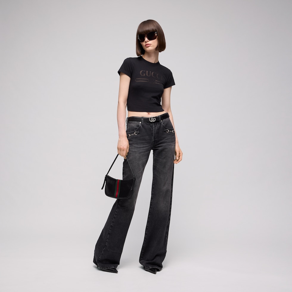 GG Marmont thin belt with crystals