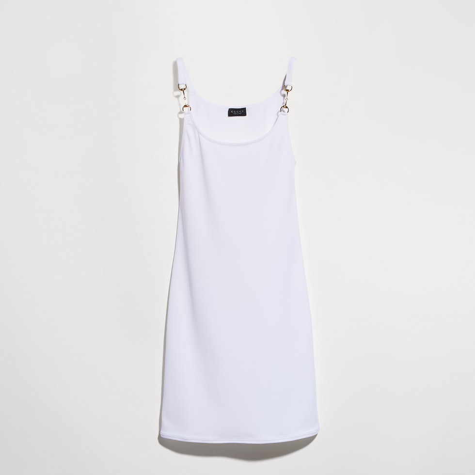 Viscose crêpe jersey dress with Horsebit