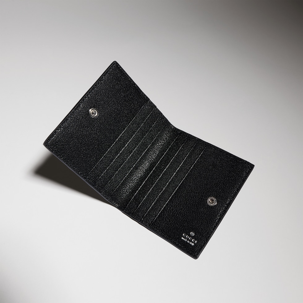 Portafoglio bi-fold con fessure per carte con nastro Web