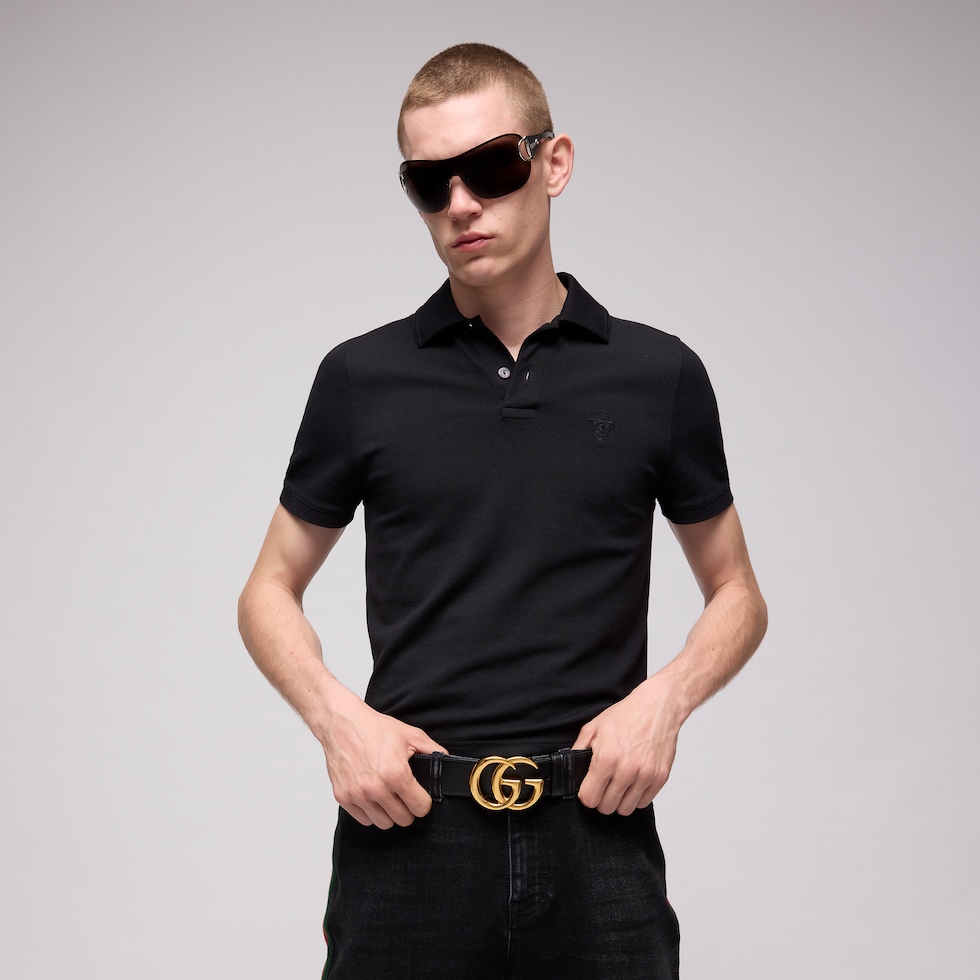 GG Marmont wide belt with shiny buckle