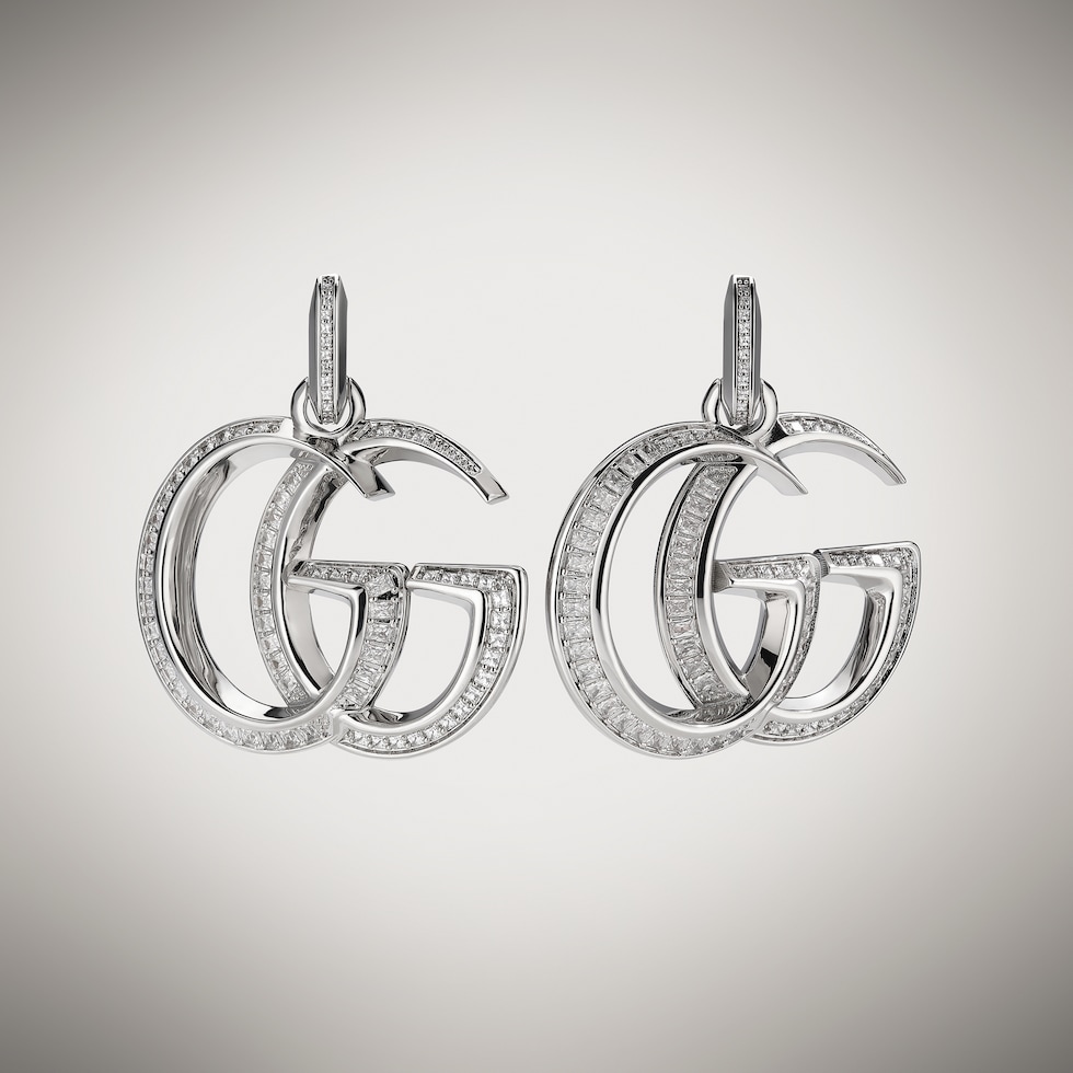 Boucles d’oreilles GG Marmont avec cristaux