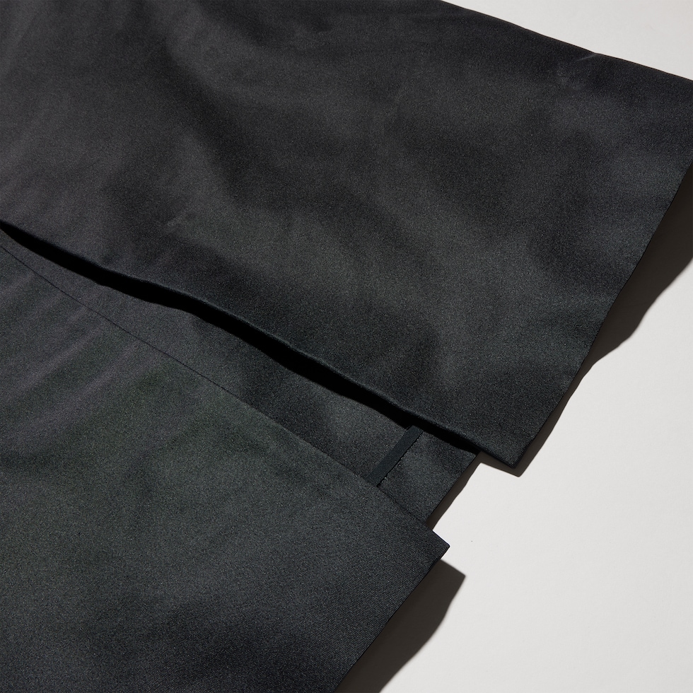 Fine silk faille midi skirt
