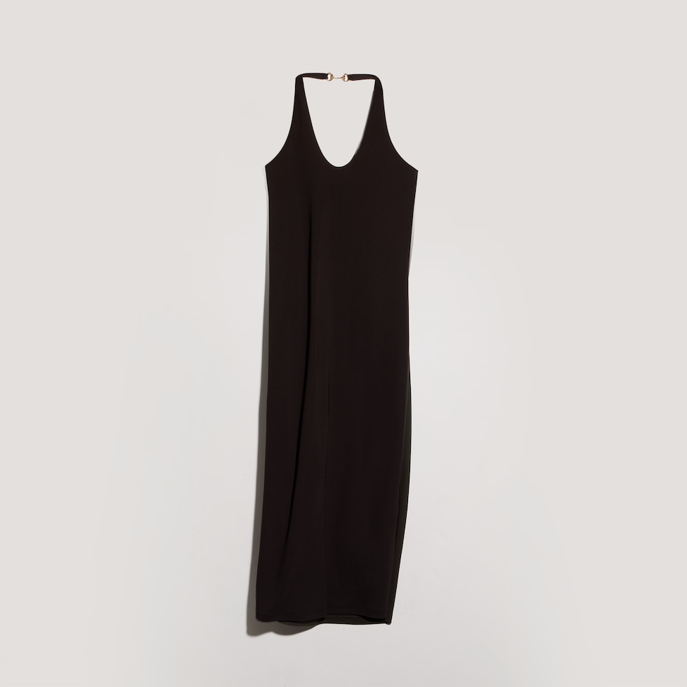 Viscose crêpe jersey dress with Horsebit