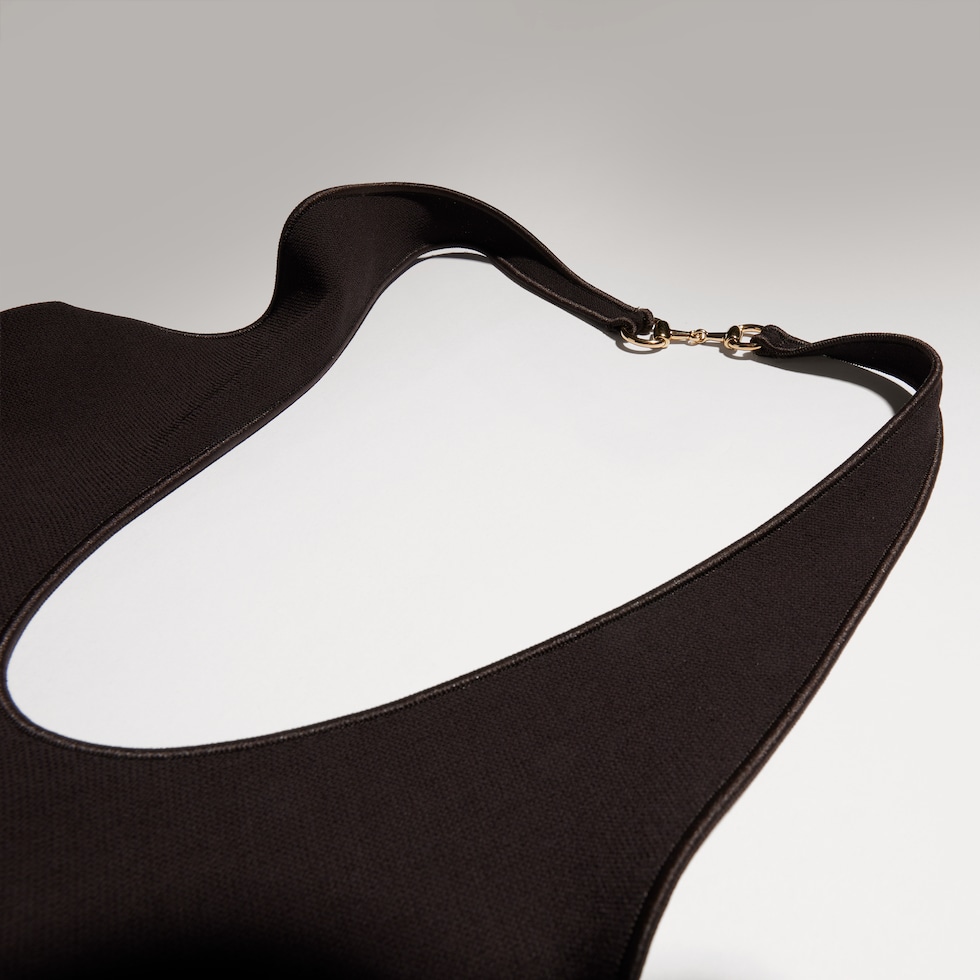 Viscose crêpe jersey dress with Horsebit