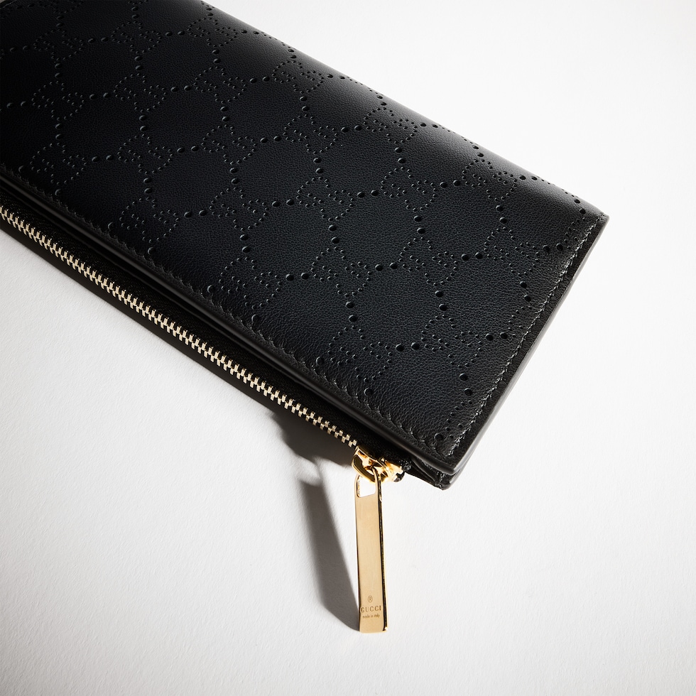 Long perforated GG wallet
