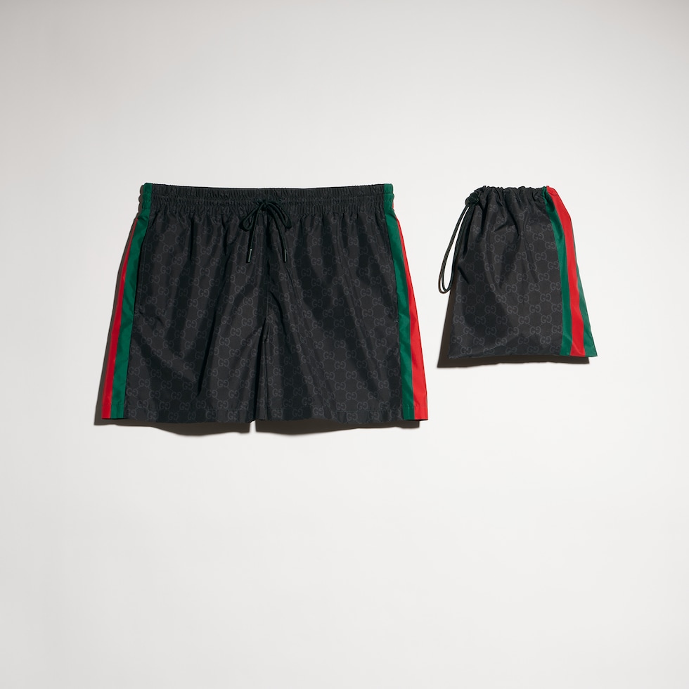 GG print nylon swim shorts
