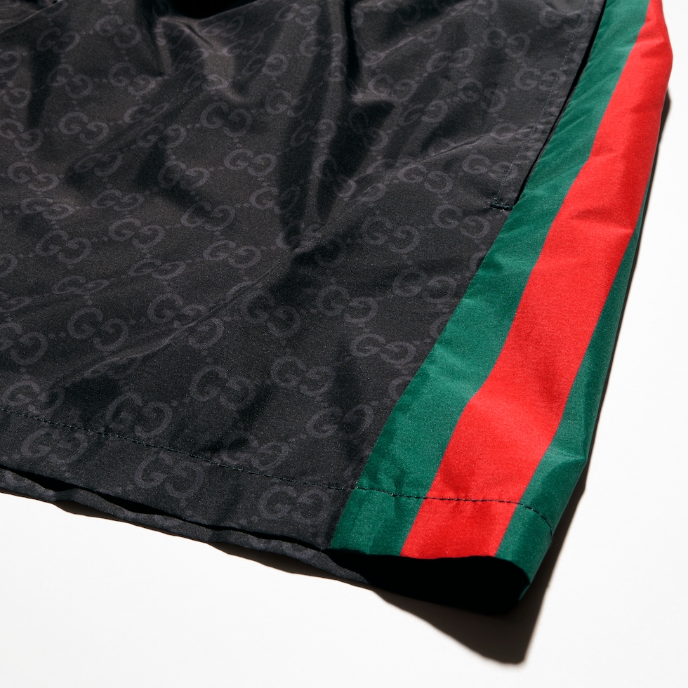 GG print nylon swim shorts
