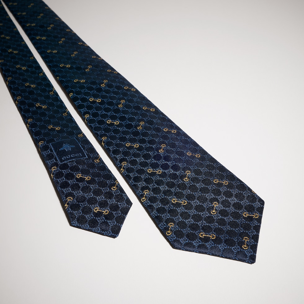 GG silk jacquard tie