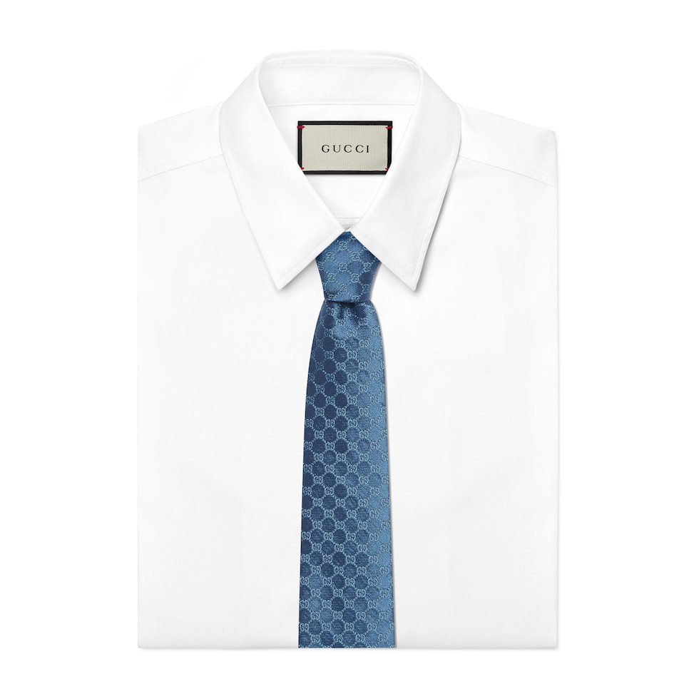 GG silk jacquard tie