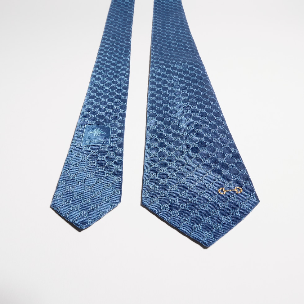 GG silk jacquard tie