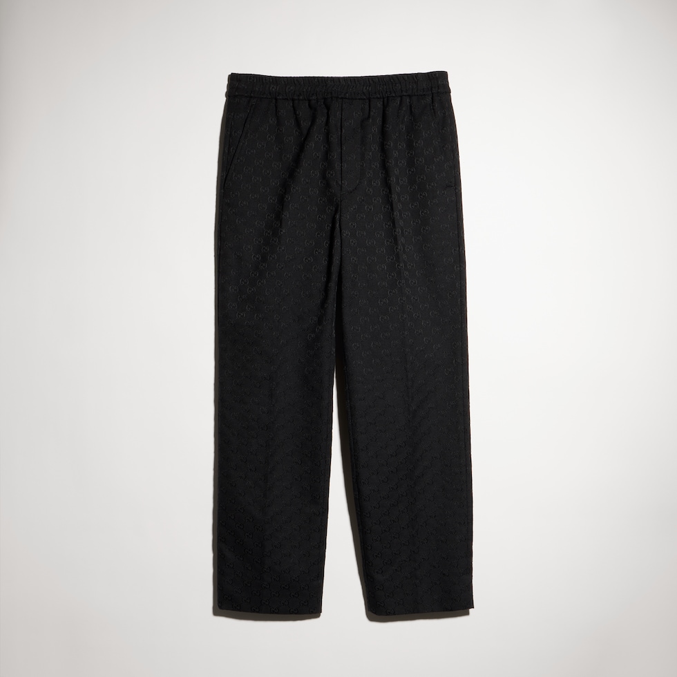 Pantalone in canvas GG in misto cotone