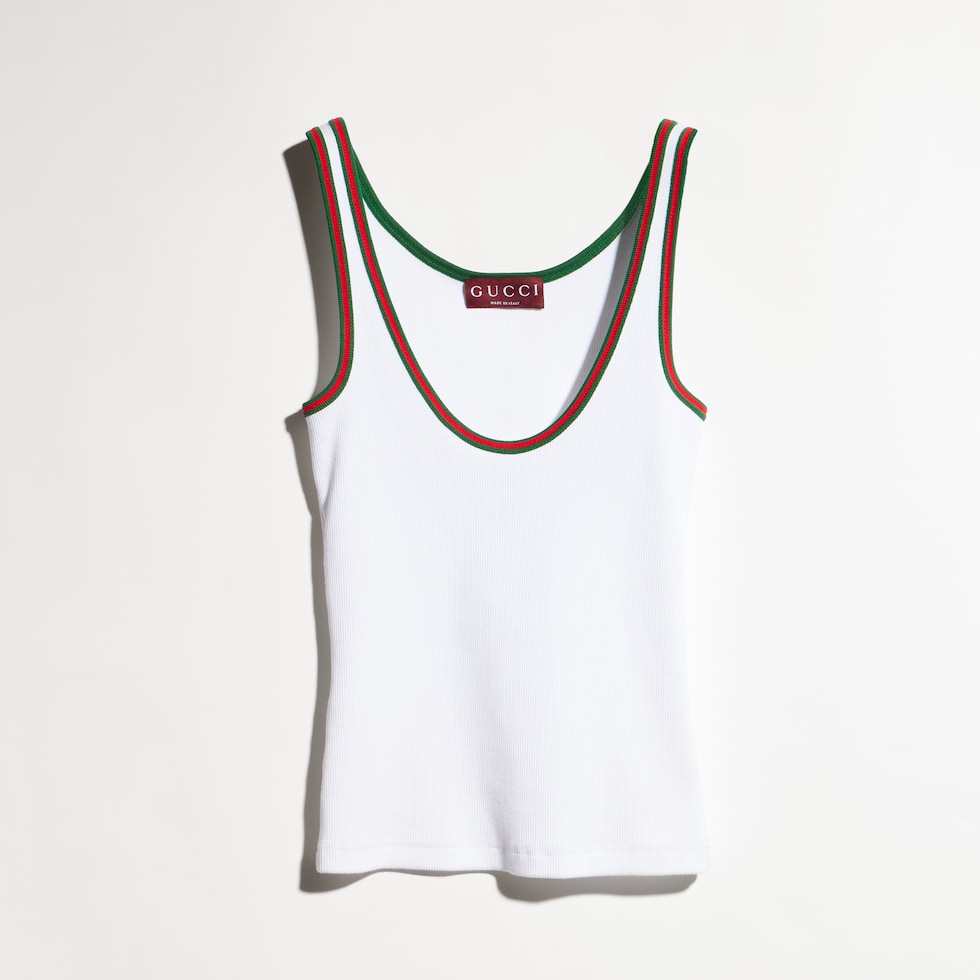 Cotton tank top with Web