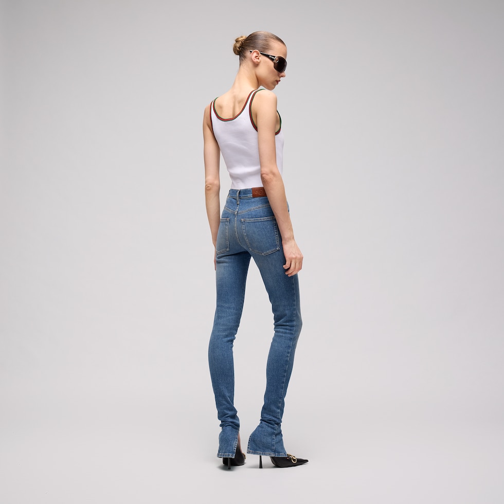 Cotton tank top with Web