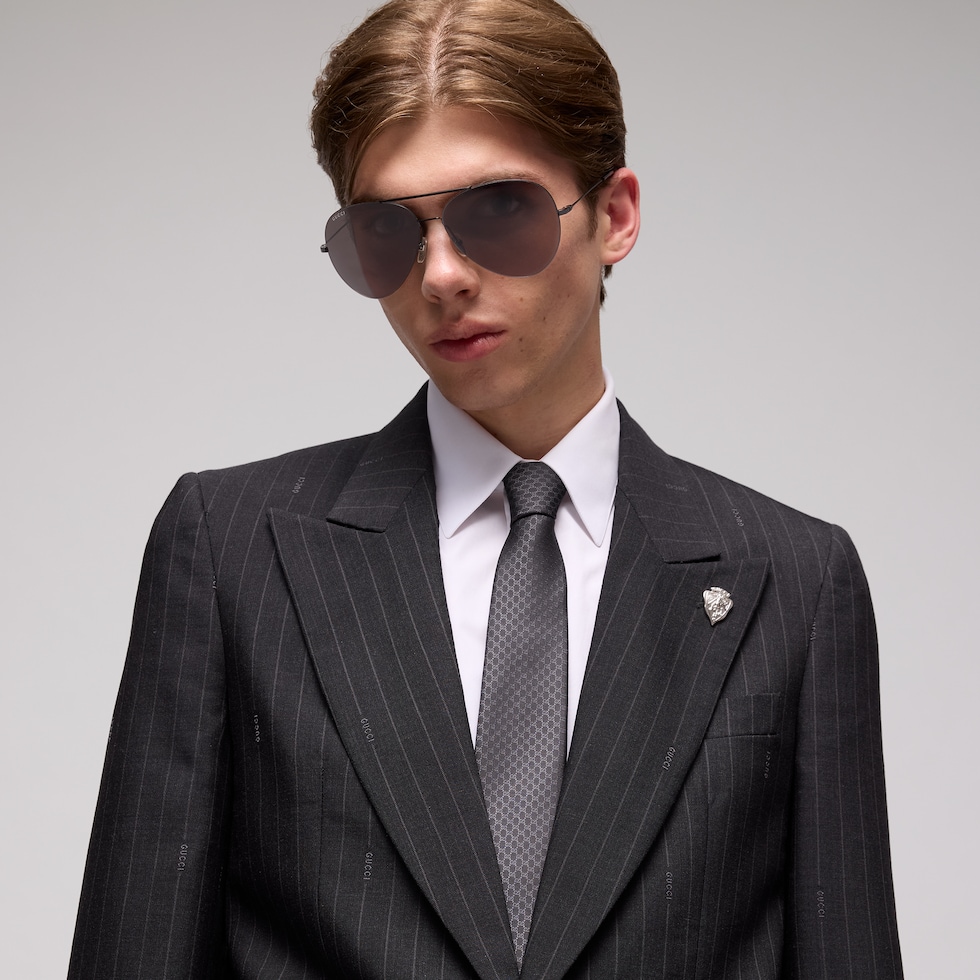 GG silk jacquard tie
