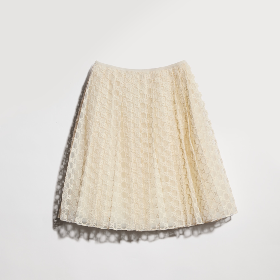 Children's GG tulle froissé skirt