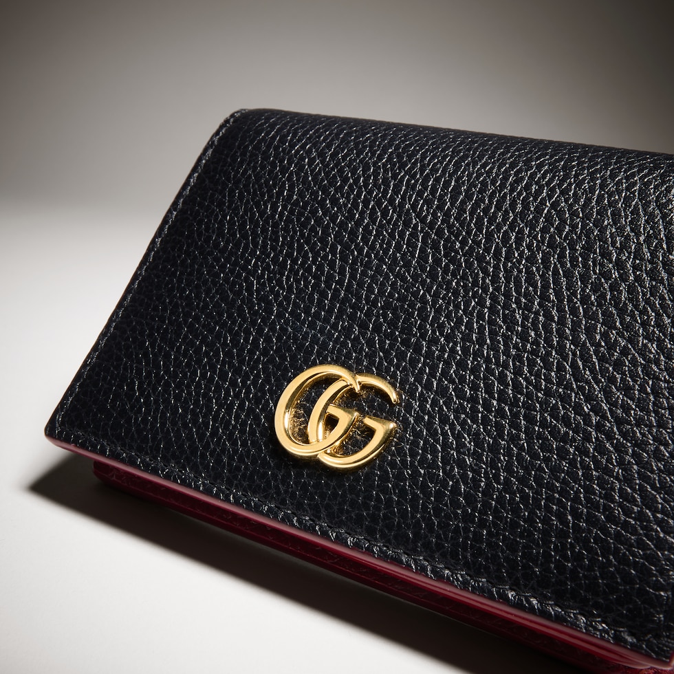 Bi-color GG Marmont small wallet