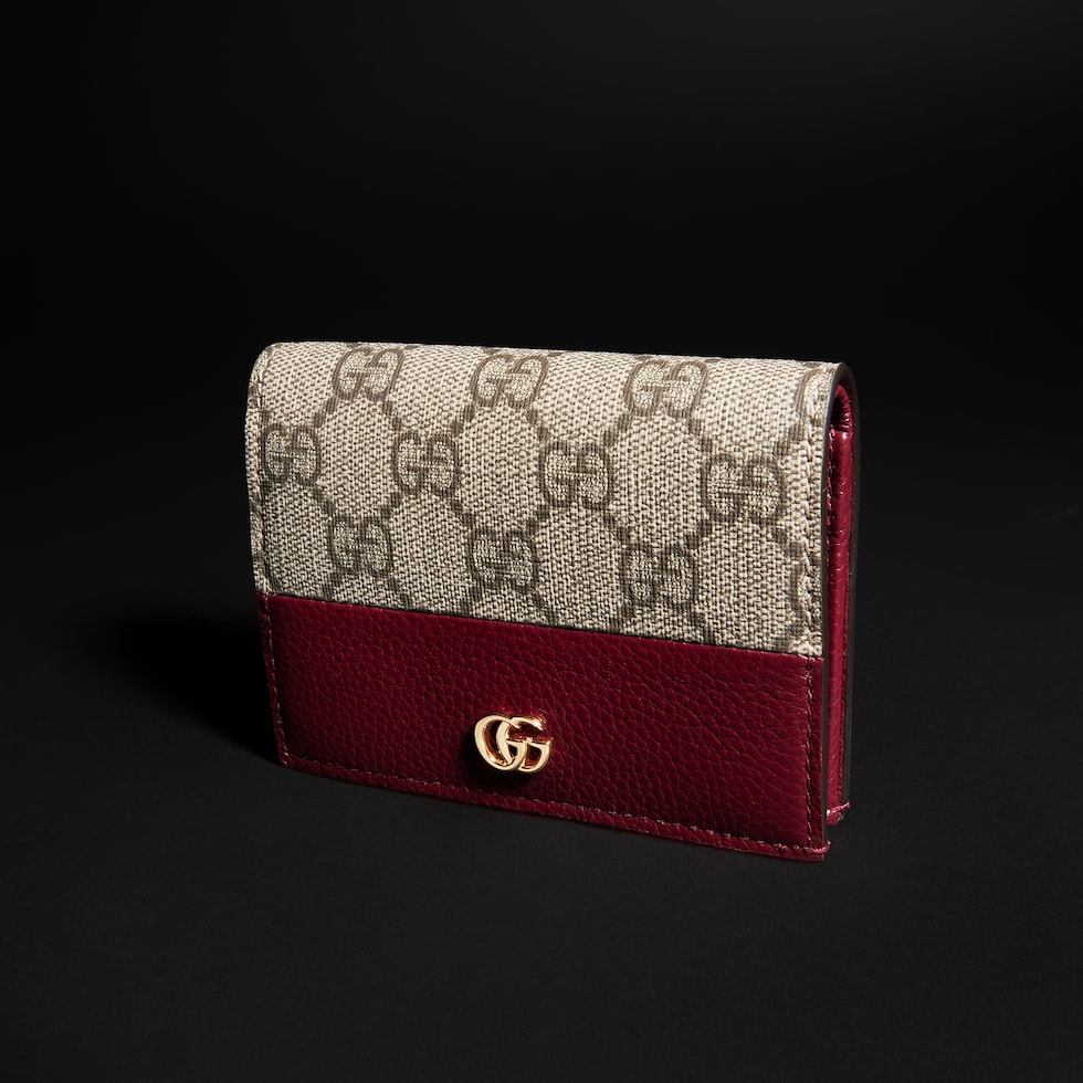 Bi-color GG Marmont small wallet