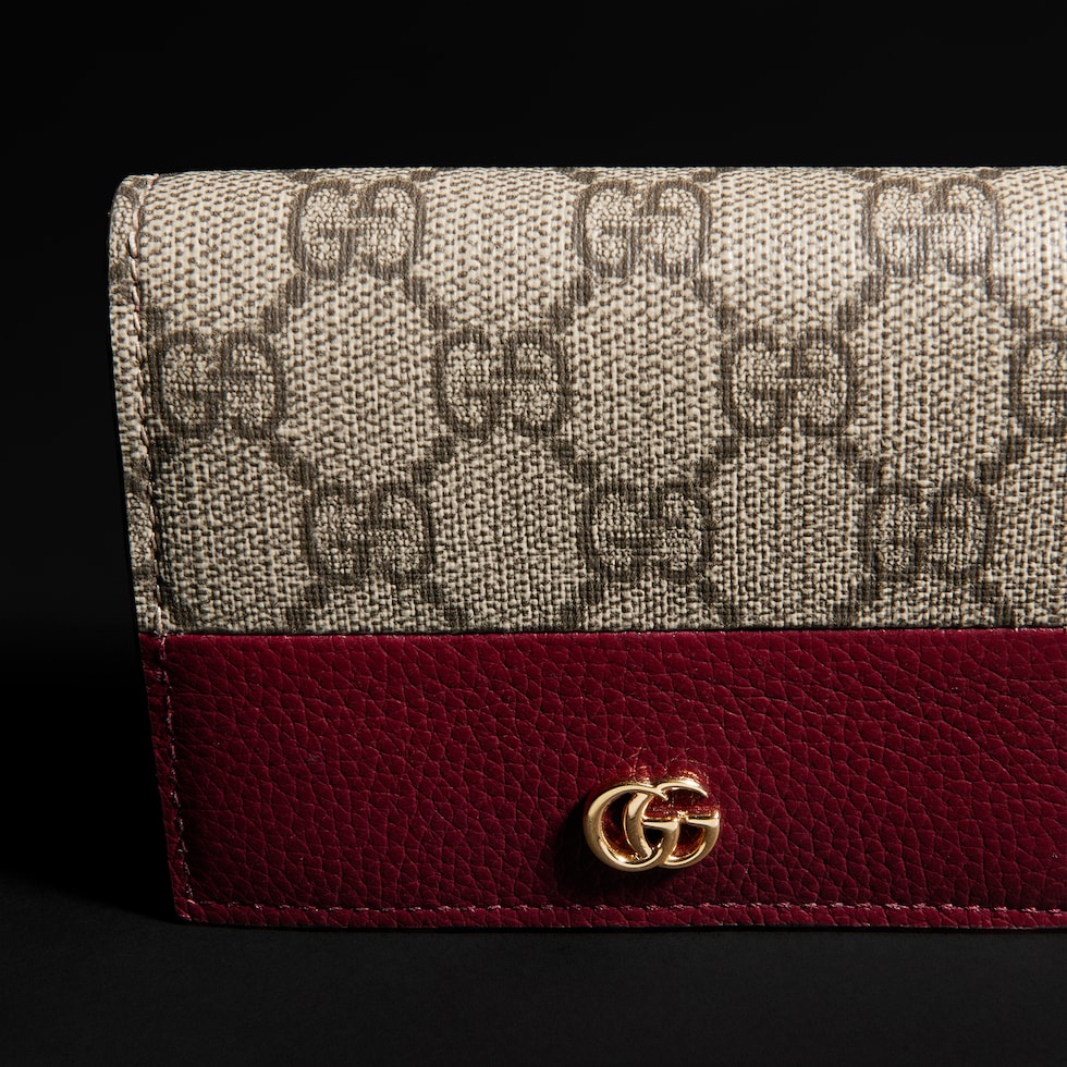 Bi-color GG Marmont small wallet