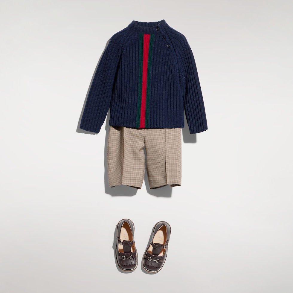 Baby-Shorts aus Wolle mit Chevron-Muster