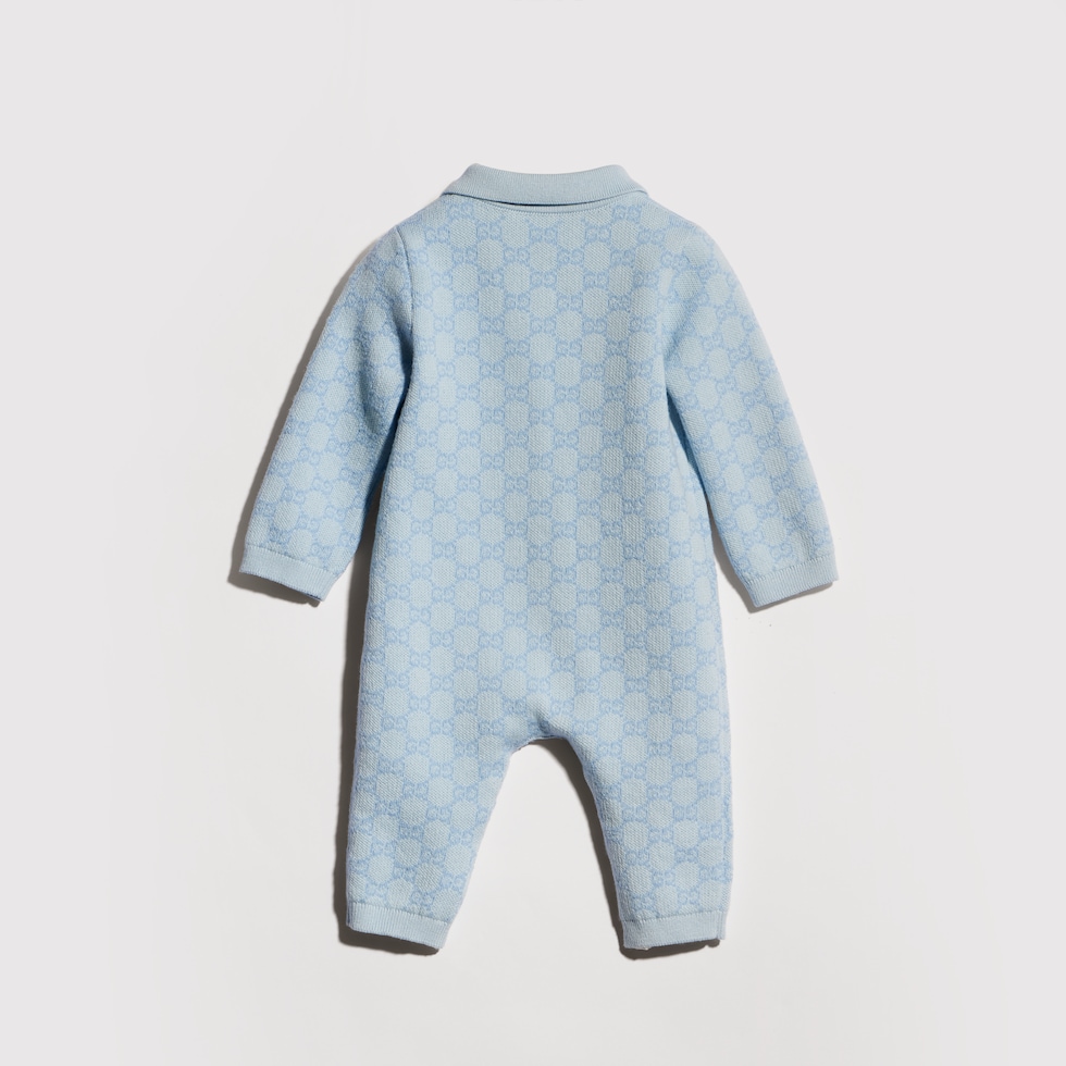 Baby GG cotton wool jacquard one-piece