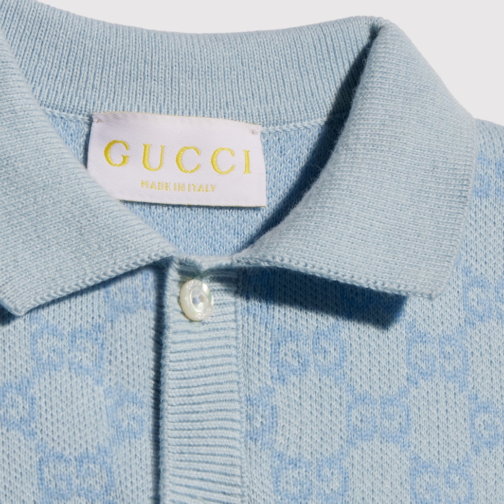 Baby GG cotton wool jacquard one-piece