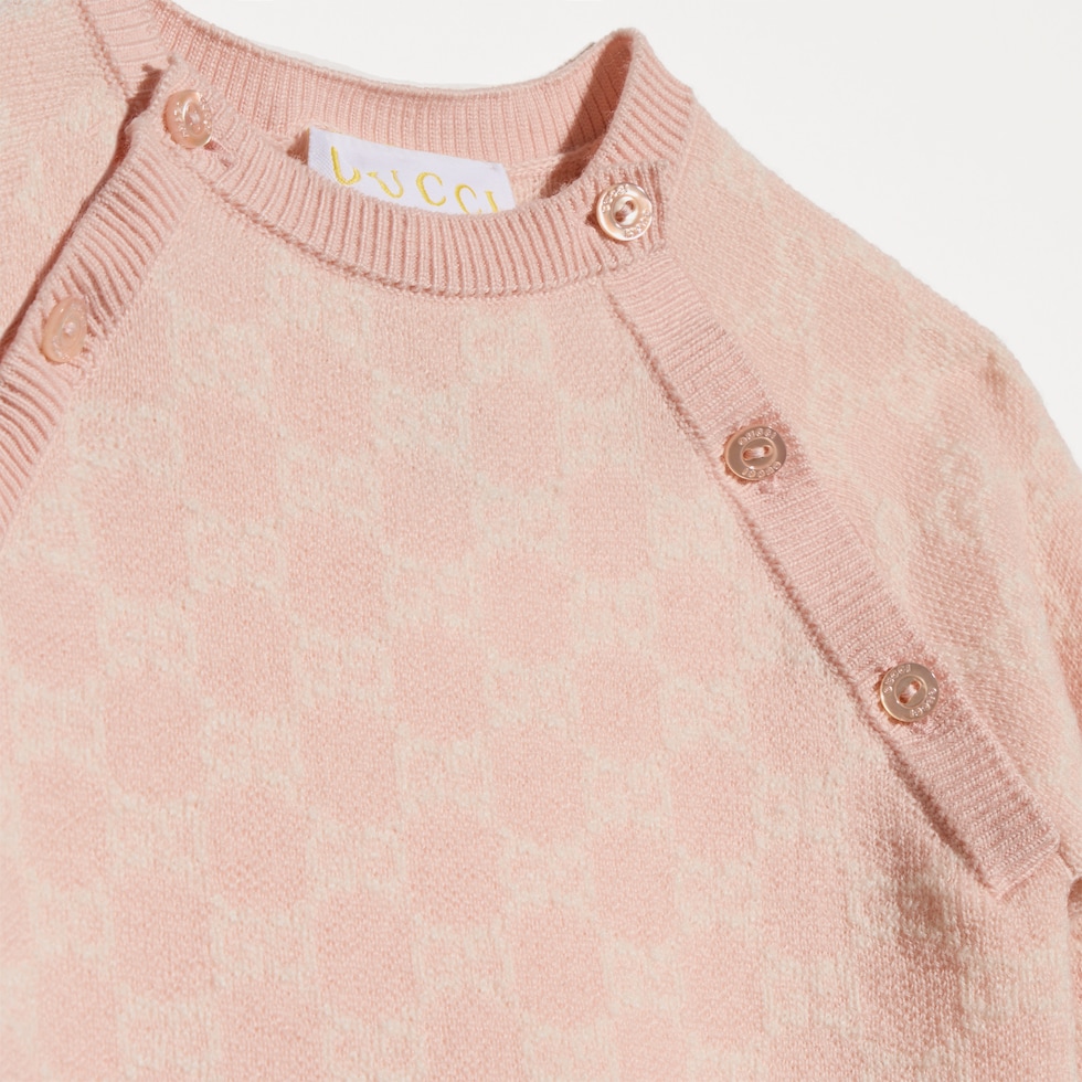 Baby GG wool jacquard one-piece