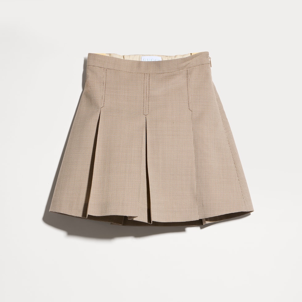 Children's chevron wool skirt