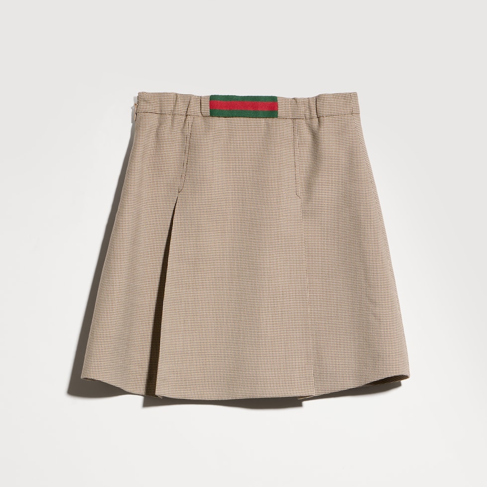 Children's chevron wool skirt