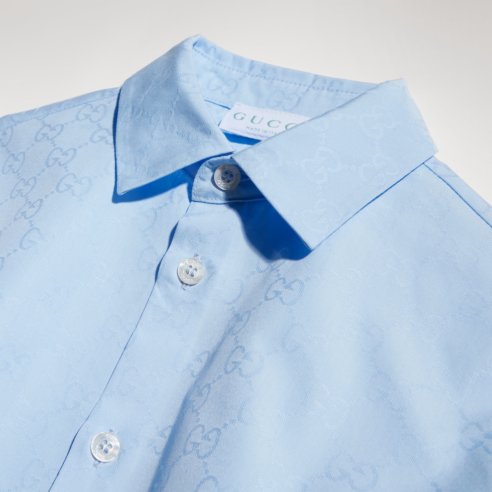 Camicia bambino in popeline GG