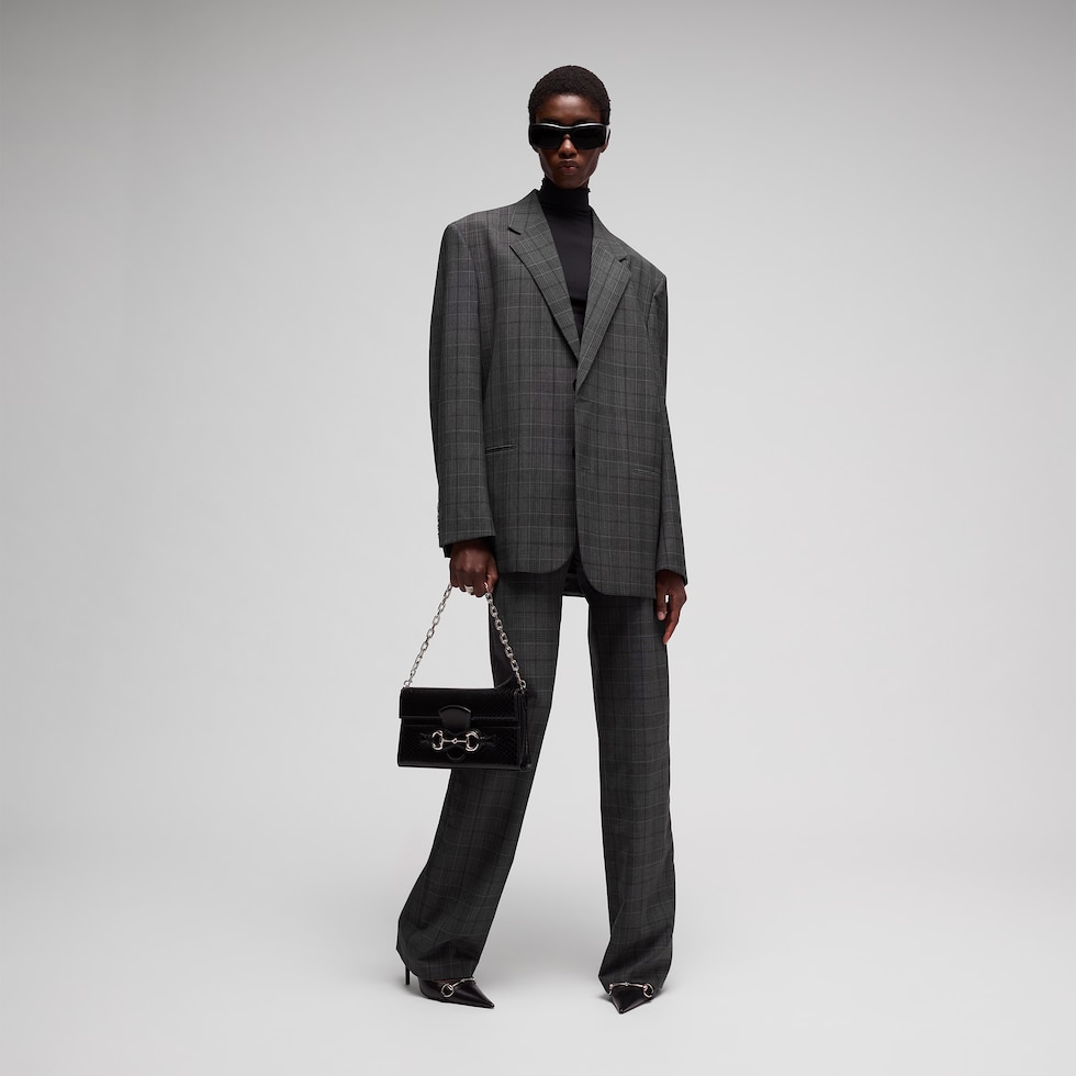 Checked fine wool jacket
