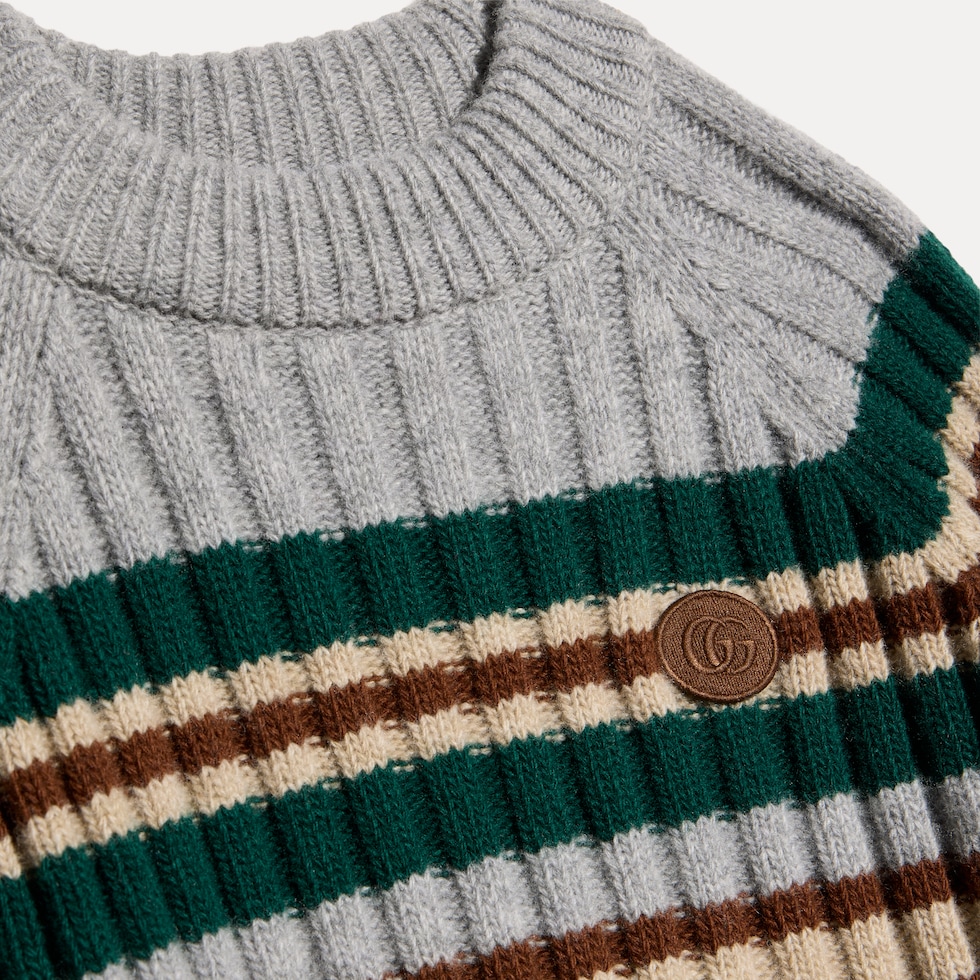 Children's striped wool sweater