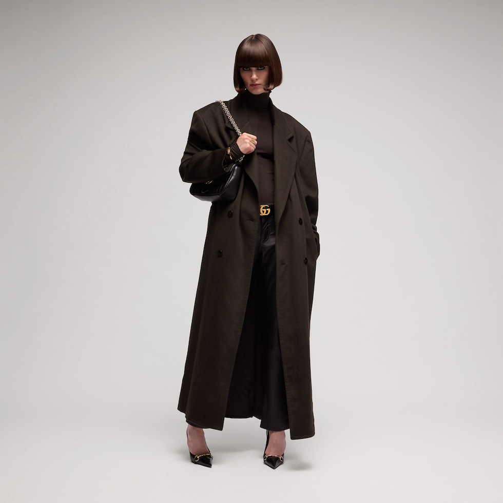 Soft cashmere long coat