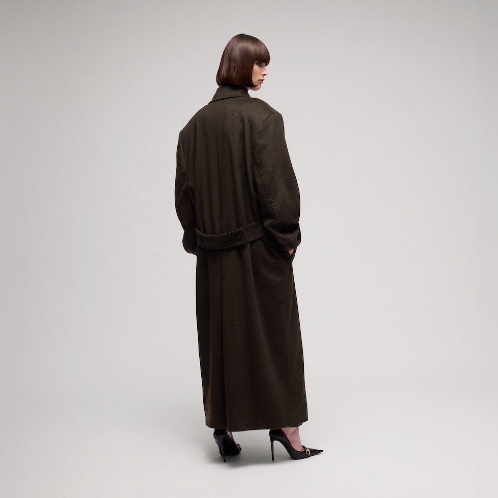 Soft cashmere long coat