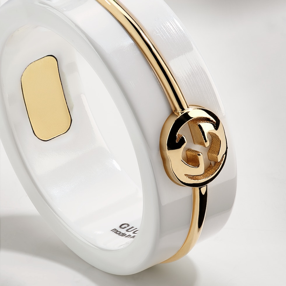 Gucci Interlocking Ring mit Zirkonia