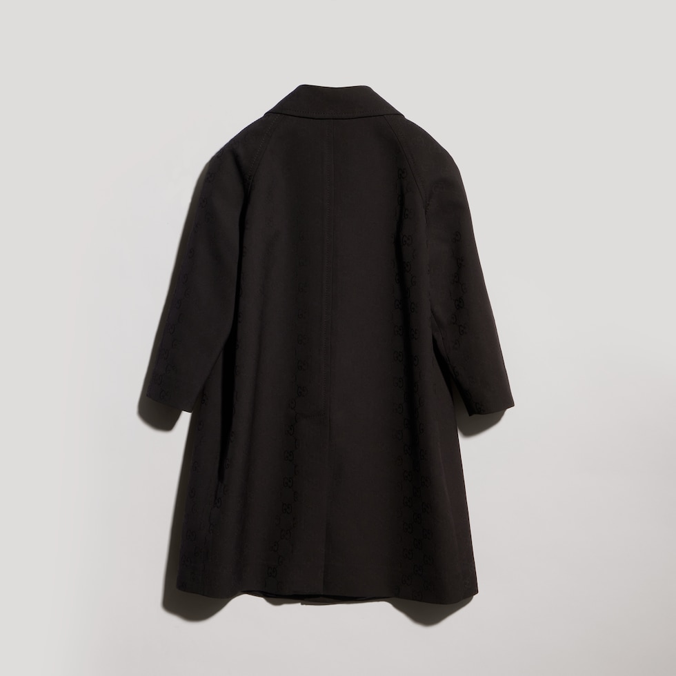 Children's GG wool jacquard coat