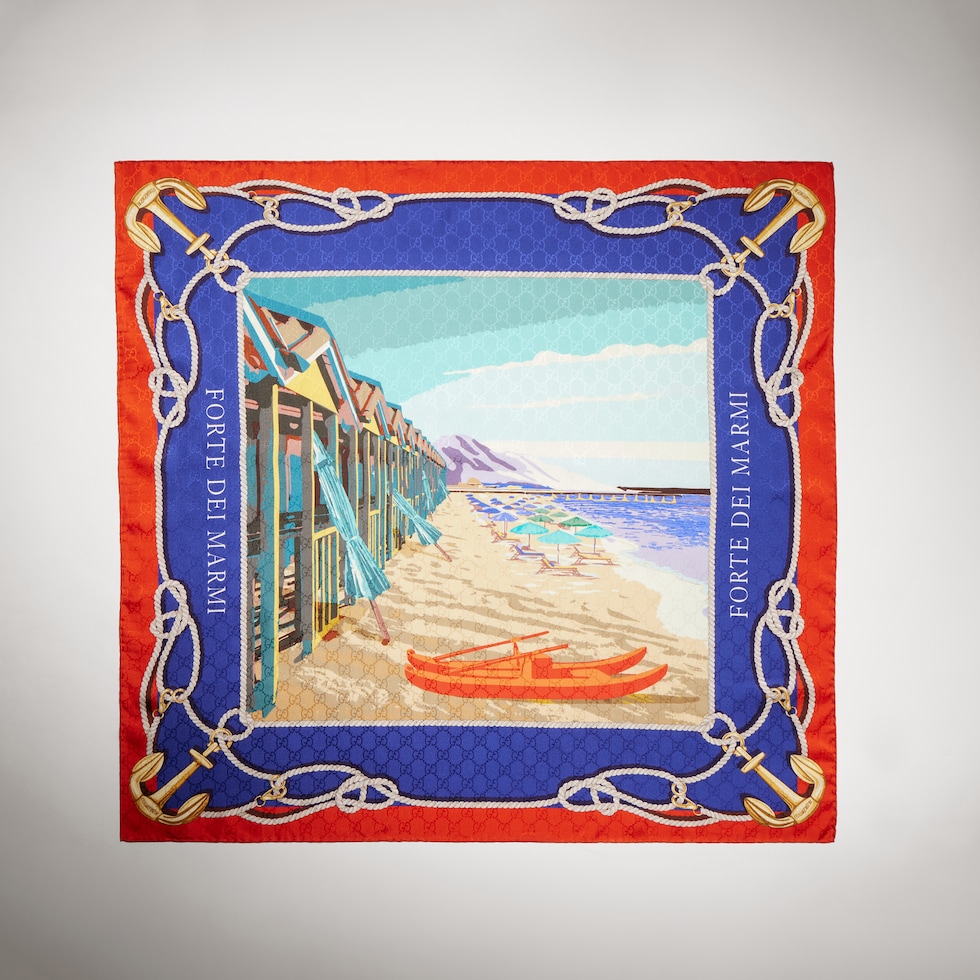 Printed silk carré