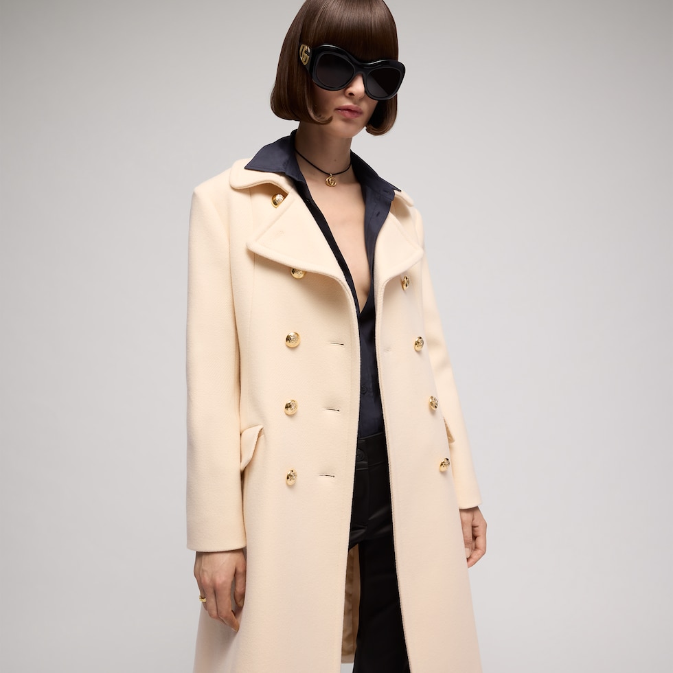 Textured wool coat