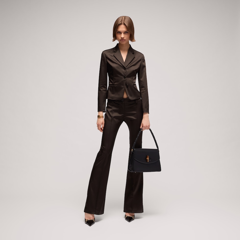 Jacke aus Stretch-Azetat-Duchesse