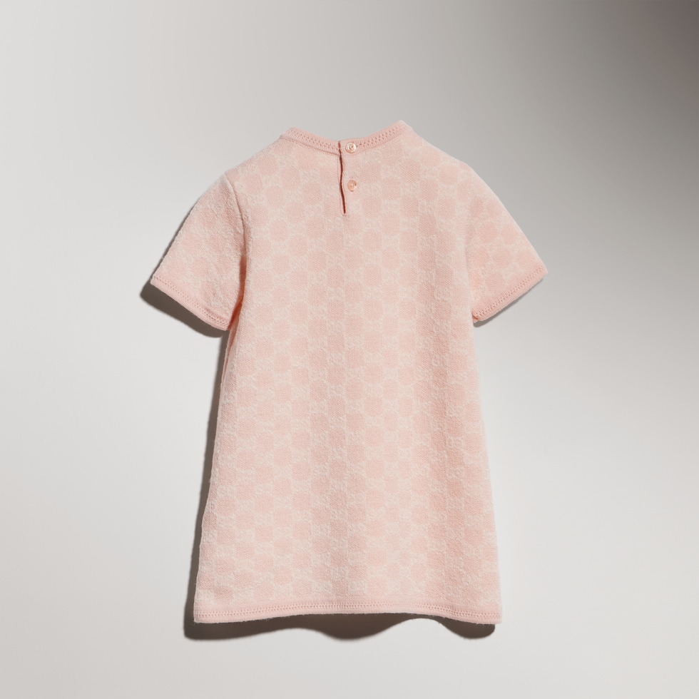 Abito neonato in lana jacquard GG