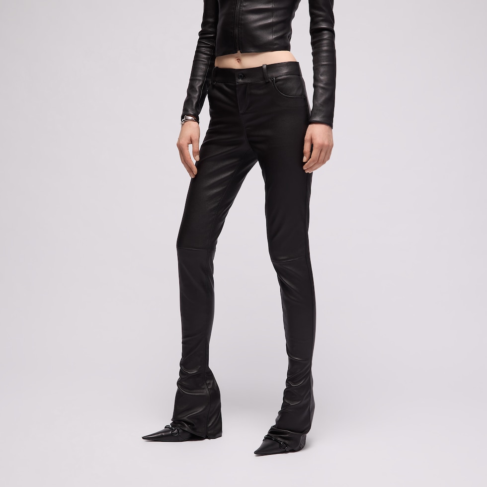 Stretch leather pants