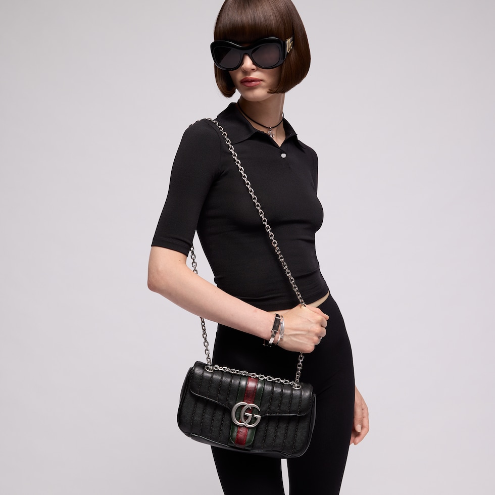 〔グッチ ジェットセット GGマーモント〕オンライン限定 ミディアム ショルダーバッグ