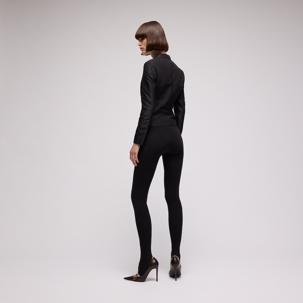 Seamless stretch nylon jersey leggings