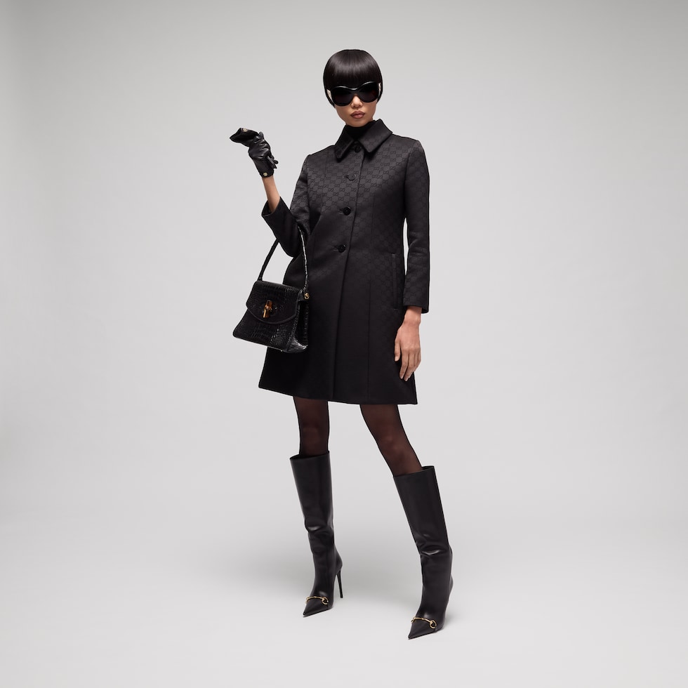 GG viscose jacquard coat