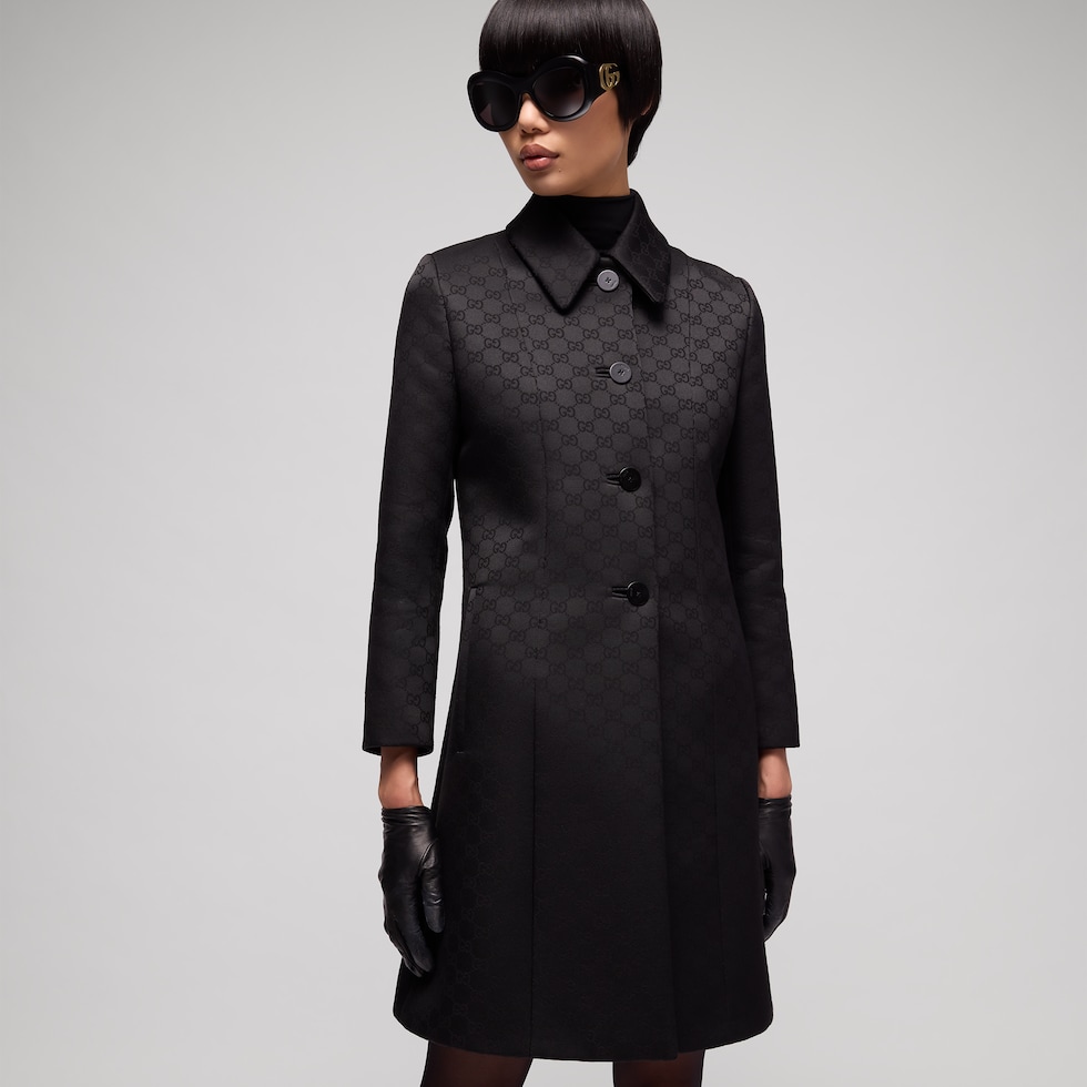 GG viscose jacquard coat