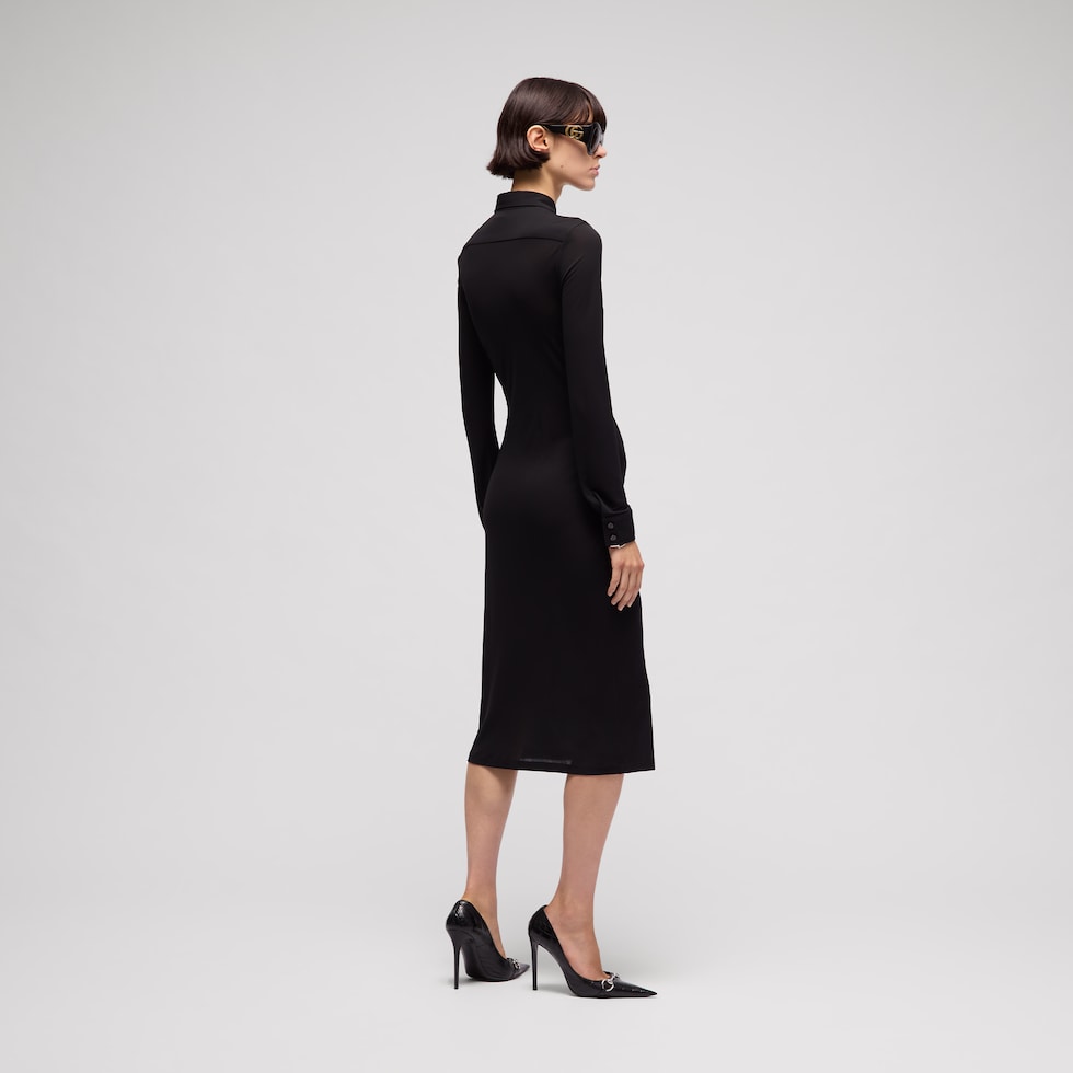 Viscose crêpe jersey dress
