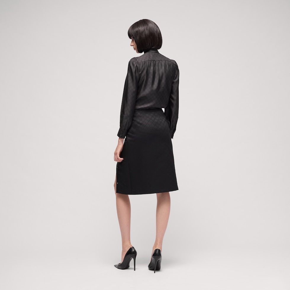 GG viscose jacquard skirt