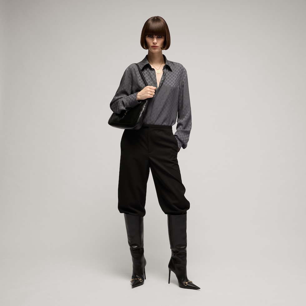 GG silk jacquard shirt