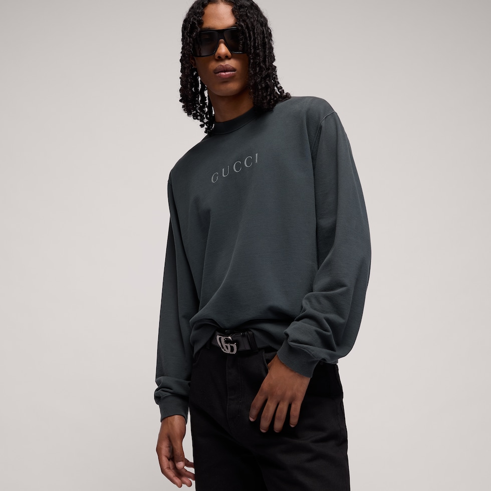 Cotton jersey sweatshirt with print